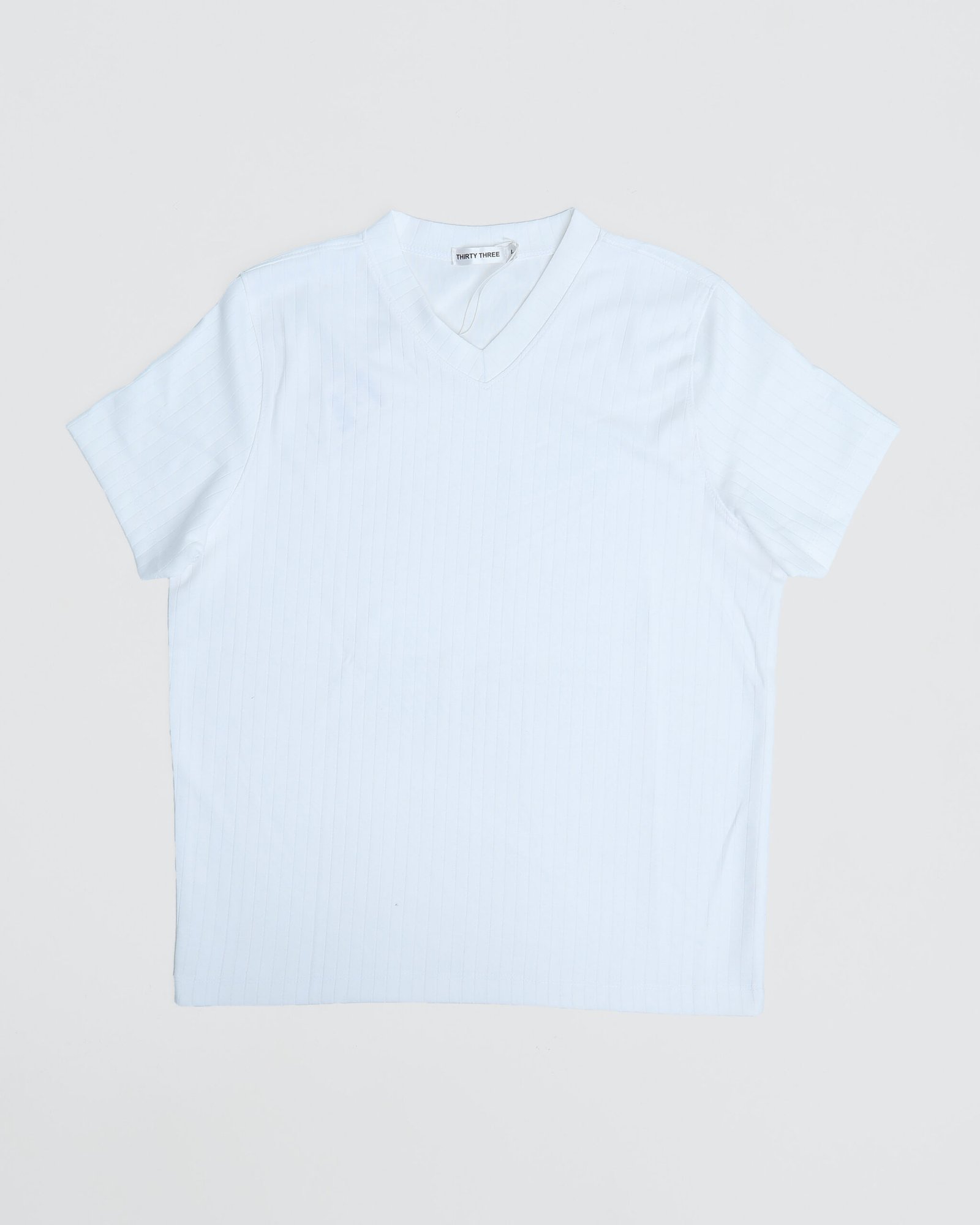 IMG_9457 Essential Ribbed V-Neck T-Shirt - Image 1